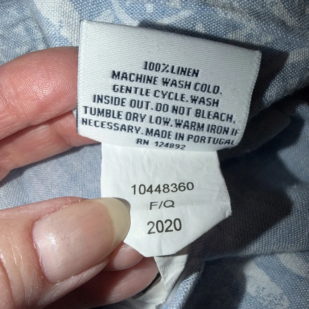 Serena & Lily Shabby Chic Duvet Cover F/Queen Cotton 2 Uro Shams Light Blue